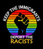 DEPORT THE RACIST POLITICAL STICKER