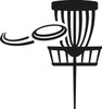 disc golf silhouette sticker 3