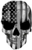 1 GREY USA SKULL STICKER