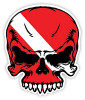 Scuba Diving Flag Skull Sticker 2 Scuba Diving Flag Skull Sticker 2