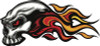 1 skull with flames LEFT