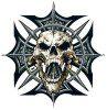 Spike Skull Cross Decal Sticker