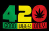 420 GOOD VIBES ONLY RASTA STICKER