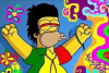 Homer Rasta Party Sticker