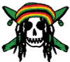 Rasta pirate sticker