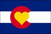 Colorado Love flag sticker