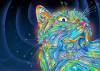 Psychedelic animals car window or wall decal 4