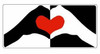 ANTI RACISM HANDS HEART BUMPER STICKER