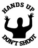 hands up dont shoot  BUMPER STICKER 22