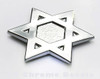 Israel Star of David Jewish Car 3D chrome decal sticker