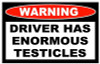 Enormous Testicles Funny Warning Sticker Set
