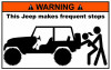 Jeep Funny Warning Sticker Set 4