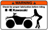 Kawasaki Funny Warning Sticker Set 1