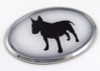 Bull Terrie 3D Adhesive Oval Chrome Pet Emblem