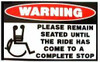 Remain Seated Funny Warning Sticker Set