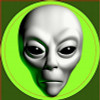 Alien Head Classic Round Sticker