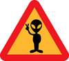 Alien Warning for Aliens Vinyl Sticker Alien Warning for Aliens Vinyl Sticker