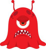 angry cyclops monster or alien ready to attack sticker