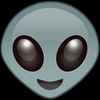 Alien Emoji BLUE Alien Head Sticker Alien Emoji BLUE Alien Head Sticker