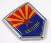 Arizona US state flag domed chrome emblem car badge decal