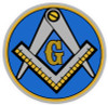 Masonic Blue Round Logo Sticker