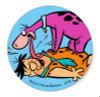 DINO LOVES FRED FLINTSTONE ROUND STICKER