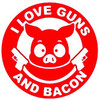 i love guns and bacon color sticker i love guns and bacon color sticker