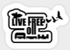 LIVE FREE OR DIE B&W GUN STICKER
