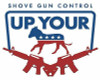 SHOVE GUN CONTROL UP YOUR DONKEY STICKER SHOVE GUN CONTROL UP YOUR DONKEY STICKER