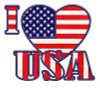 I Love USA Sticker