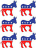 Democratic Donkey Stickers 6 total