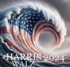 HARRIS WALZ 2024  freedom wave political sticker