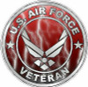 AIR FORCE VETERAN lightning red AIR FORCE VETERAN lightning red