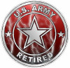 ARMY RETIRED lightning red ARMY RETIRED lightning red