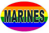FLAG GAY OVAL MARINES DECAL FLAG GAY OVAL MARINES DECAL