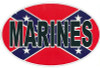 FLAG REBEL OVAL MARINE DECAL FLAG REBEL OVAL MARINE DECAL