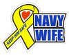 Keep Him Safe Ribbon Sticker NAVY Keep Him Safe Ribbon Sticker NAVY