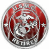 MARINE CORPS RETIRED lightning red MARINE CORPS RETIRED lightning red