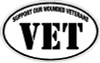 Support our wounded veterans MILITARY OVAL DECAL - WHITE Support our wounded veterans MILITARY OVAL DECAL - WHITE