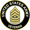 US ARMY VETERAN PATCH CIRCLE STICKER US ARMY VETERAN PATCH CIRCLE STICKER