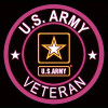 us army veteran PINK CIRCLE STICKER us army veteran PINK CIRCLE STICKER