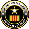 US ARMY VIETNAM VETERAN ROUND STICKER US ARMY VIETNAM VETERAN ROUND STICKER