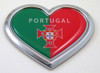 Portugal Heart 3D Adhesive Chrome Emblem
