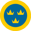 Swedish Air Force Round Sticker Swedish Air Force Round Sticker