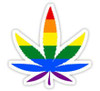 LGBT WEED STICKER LGBT WEED STICKER