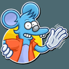itchy and scratchy funny cartoon sticker