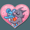 itchy and scratchy funny cartoon sticker 21