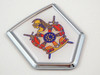 De Moley shield 3D CREST Chrome Emblem