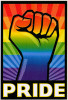 Pride Power Fist Window Sticker 66
