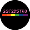 Too Cute To Be Straight Rainbow Pride Bar FUNNY Sticker